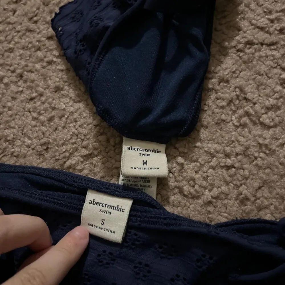Abercrombie-fitch Women's Navy and Black Bikinis-and-tankini-sets